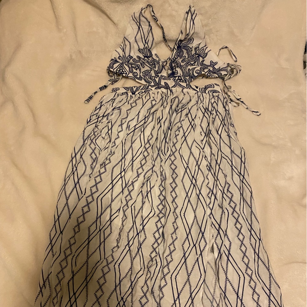 Long blue and white dress - never worn!
